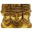 Purpledip Brass Idol Lord Shiva Stupa: Rare 8-face Omnipresent Siva Statue (11575)