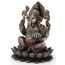 Veronese Design 24,5 cm Lord Ganesha sitzt auf Lotus Hindu-Gott Antik-Bronze-Finish Harz-Statue