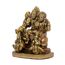 eSplanade Messing-Idol der Shiv-Parvati-Familie – Gott-Idol für das Armaturenbrett des Autos – 5,7 cm Shiv-Familien-Murti als Schreibtischdekoration | Schaustücke zur Einweihung