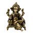 eSplanade Messing-Chowki Ganesha Ganpati Vinayak Showpiece | Murti Idol Statue Skulptur – 21 cm