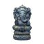 FaHome Ganesha Stein Figur Hindu Gottheit Skulptur Glück Statue ca. 35 cm Elefant-Kopf Blau