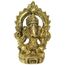 Purpledip Idol Ganesha in Mandap aus Messing mit Om-Inschrift (12172)