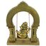 Design Toscano Elefantengott Lord Ganesha schwingt auf Einer Jhoola Hinduistische Statue, Polyresin, Antikes Gold, 25.5 cm
