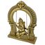 Design Toscano Elefantengott Lord Ganesha schwingt auf Einer Jhoola Hinduistische Statue, Polyresin, Antikes Gold, 25.5 cm