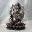 Veronese Design 24,5 cm Lord Ganesha sitzt auf Lotus Hindu-Gott Antik-Bronze-Finish Harz-Statue