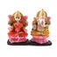 OMG-Deal 4" Beautiful Pair of Lord Ganesha and Lakshmi Resin Statue for Diwali/Deepawali Pooja puja. Luxmi Ganesh Statue. Diwali Pooja. Deewali/Deepawali Puja Statue