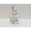 Aspiree Gold Art India Ceramic Pagdi Ganesha Idol, 6x4x3cm, Silver