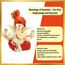 Gold Art India Polyresin Lord Ganesha Idol for Car Dashboard, Home, Office, Ganpati Statue for Mandir Decor Handcrafted Ganesh Murti (5.1 x 6.3 cm, Red & Orange)