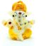DVISHA Indische Lord Ganesha Statue Elefant Gott Ganesha Idol Figur Statue/Mini Ganesh Ganpati ji für Geschenke Idol für Auto Armaturenbrett Tempel Einweihungsfeier Mandir Pooja Büro Desktop Diwali