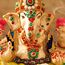 Tied Ribbons Ganesha-Statue, Figur für Zuhause, Tempel, Tischdekoration, Hauseinweihung, 16,3 cm, Kunstharz, Ganesha-Hindu-Gott-Idol, Rückgabe-Geschenke für Pooja, Ganesha-Dekorationen für indische