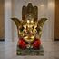 Kremers Schatzkiste Ganesha Figur 18 cm - Sitzende Skulptur Hindu Gott Dekofigur Statue Spirituelle Polyresin Deko Indische Kunst Buddha Geschenkidee Yoga Ornament Mystische Dekoration