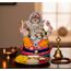 eSplanade Ganesha Ganesha Ganpati Murti Idol Statue Skulptur aus Kunstharz, Pooja-Idole, Heimdekoration, 33,7 cm, große Größe