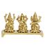 Artvarko Lakshmi Ganesha Saraswati Idol Ganesh Laxmi Messing Metall Murti Statue für Diwali Puja Home Office Erfolg Eingang Dekor Glück Geschenk (LxBxH 14 x 4 x 8 cm)