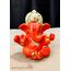 SHRESHTHA IDOLS Ganesha-Statue, Skulptur für Auto, Armaturenbrett, Zuhause, Tempeldekoration, indischer Gott, 5,1 x 5,8 cm, Kunstharz, Ganesha-Idol-Figur, Ganesha-Festivaldekoration (rot_Ganesha)