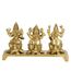 Artvarko Lakshmi Ganesha Saraswati Idol Ganesh Laxmi Messing Metall Murti Statue für Diwali Puja Home Office Erfolg Eingang Dekor Glück Geschenk (LxBxH 14 x 4 x 8 cm)