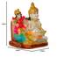 IBA Indianbeautifulart 9.5 cm Lord Lakshmi & Kubera Poly Marmor Statue Detailgetreu Modelliert Idol Fur Auto Armaturenbrett Wohnkultur Geschenk