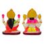 IBA Indianbeautifulart Hindu Gott Idol Herr Laxmi & Ganesha Harz Statue Detailliert Ausgearbeitet 8 cm Idol Fur Auto Armaturenbrett