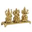 Artvarko Lakshmi Ganesha Saraswati Idol Ganesh Laxmi Messing Metall Murti Statue für Diwali Puja Home Office Erfolg Eingang Dekor Glück Geschenk (LxBxH 14 x 4 x 8 cm)