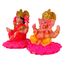 IBA Indianbeautifulart Lord Laxmi & Ganesha Handgefertigte Harz Statue 6 cm Kleines Idol Fur Auto Armaturenbrett Figuren Wohnkultur