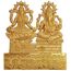 Purpledip Bhai Dooj Rakhi Hamper: Bhai Rakhi Armband, Bhabhi Rakhi (Lumba oder Latkan), Ganesha Lakshmi Statue, Roli Tika (rakhi84), Standard, Messing Kunststoff