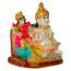 IBA Indianbeautifulart 9.5 cm Lord Lakshmi & Kubera Poly Marmor Statue Detailgetreu Modelliert Idol Fur Auto Armaturenbrett Wohnkultur Geschenk