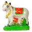 IBA Indianbeautifulart Herr Kamadhenu Kau Mit Kaf Handgefertigte Harz Statue 6 cm Kleines Idol Fur Auto Armaturenbrett Figuren Burotischdekoration