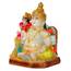 IBA Indianbeautifulart 9.5 cm Lord Lakshmi & Kubera Poly Marmor Statue Detailgetreu Modelliert Idol Fur Auto Armaturenbrett Wohnkultur Geschenk