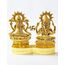 PARIJAT HANDICRAFT 10,2 cm Hindu-Gott Lakshmi Ganesha Metallfigur Statue Idol Murti Set für Zuhause Indianer Diwali Festival Pooja Puja Dekor Indische Geschenkartikel