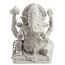 JFSM INC Statue Ganesha Herr des Wohlstandes und des Glücks, weißes Finish