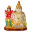 IBA Indianbeautifulart 9.5 cm Lord Lakshmi & Kubera Poly Marmor Statue Detailgetreu Modelliert Idol Fur Auto Armaturenbrett Wohnkultur Geschenk