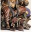 k.a. NEU Ganesha auf Lotos Thron, eindrucksvolle Figur im Antik- Look, bronziert