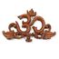 Oriental Galerie Wandbild Om Symbol Aum/Ohm Zeichen Relief Matra Devanagari ohm Deko Soar Holz ca. 25 x 15 cm