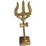 PARIJAT HANDICRAFT Set mit 2 Messing-Om und Trishool Trishul dekorative spirituelle Vastu-Artikel Messing indische hinduistische religiöse Wand Wohnkultur Küche Pooja Mandir Tempel zum Aufhängen Viel