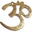 PARIJAT HANDICRAFT Messing heiliges OM Symbol Meditation Raum Yoga Dekor Messing Dekor Messing Wandkunst Wanddekorationen (OM)