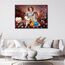 1 Panel Radha Krishna Bilder für Wohnzimmer, Hinduismus, Leinwand, Wandkunst, Hausdekoration, indischer Gott, moderne Bürowanddekoration, Flöte, Hindu, religiös, gerahmt, große Wandkunst für Zuhause,