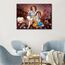 1 Panel Radha Krishna Bilder für Wohnzimmer, Hinduismus, Leinwand, Wandkunst, Hausdekoration, indischer Gott, moderne Bürowanddekoration, Flöte, Hindu, religiös, gerahmt, große Wandkunst für Zuhause,