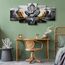 murando - Akustikbild Ganesha Hinduismus 5 tlg - Bilder Akustikschaum Schallschutz Wand Deko Kunst Akustikpaneele Wandpaneele Schalldämmung Wandbild Schallabsorber Akustikplatten Zen p-A-0032-b-n