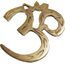 PARIJAT HANDICRAFT Set mit 2 Messing-Om und Trishool Trishul dekorative spirituelle Vastu-Artikel Messing indische hinduistische religiöse Wand Wohnkultur Küche Pooja Mandir Tempel zum Aufhängen Viel