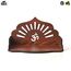 Gift Kya De Hölzerner Pooja-Mandir für Zuhause, Wandbehang oder Tischtempel für Büro, Wohnung oder Zimmer, kleines indisches Holz-Tempelregal, kompaktes DIY OM Mandir, 25,4 x 15,2 x 16,5 cm