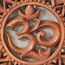 Oriental Galerie Wandbild Wanddeko Rund Mandala Relief Aum Symbol Mythologie Deko Soar Holz Ohm Om 40 cm