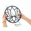 CONTRAXT Lotusblume deko wanddeko holz. Lotusblüte deko wanddeko deko lotus flower bild deko wand holz Vintage Garten deko Meditation zubehör 3d Mandala wandbild Nicht-Metall (Lotusblume, Schwarz)