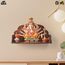 Gift Kya De Hölzerner Pooja-Mandir für Zuhause, Wandbehang oder Tischtempel für Büro, Wohnung oder Zimmer, kleines indisches Holz-Tempelregal, kompaktes DIY OM Mandir, 25,4 x 15,2 x 16,5 cm