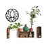 CONTRAXT Lotusblume deko wanddeko holz. Lotusblüte deko wanddeko deko lotus flower bild deko wand holz Vintage Garten deko Meditation zubehör 3d Mandala wandbild Nicht-Metall (Lotusblume, Schwarz)