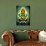 TISHIRON Moderne Wandkunst Hindu-Lord Ganesha Ölgemälde auf Leinwand, Wandkunst, Gemälde, Hausdekorationen für Wohnzimmer, Hindu-Gott für Schlafzimmer, religiöses Büro, Dekoration, Kunstwerk, gerahmt,