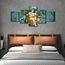 Lord Krishna Leinwand-Wandkunst, Dekoration, Hinduismus, Bilder für Wohnzimmer, Schlafzimmer, indische Hindu-Götter, Malerei für Büro, moderne Kunstwerke, fertig zum Aufhängen, 127 cm Bx61 cm H