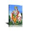 Lord Krishna Wandkunst Hindu-Götter für Schlafzimmer, Lord Krishna mit Flöte und Kuh, Poster auf Leinwand, Hinduismus, Heimdekoration, 1 Stück, Wandkunst für Wohnzimmer, fertig zum Aufhängen, 40,6 x