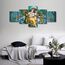 Lord Krishna Leinwand-Wandkunst, Dekoration, Hinduismus, Bilder für Wohnzimmer, Schlafzimmer, indische Hindu-Götter, Malerei für Büro, moderne Kunstwerke, fertig zum Aufhängen, 127 cm Bx61 cm H
