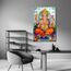 TUMOVO 1 Stück Leinwand-Kunst, Lord Ganesha-Bild für Schlafzimmer, Hindu-Ganapati, indische Gottheit, Wanddekorationen für Wohnzimmer, Hinduismus, kulturelle Heimdekoration, gerahmt, fertig zum