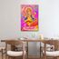 Lord Ganesha Poster auf Leinwand, Hindu-Ganesha, Wandkunst, hinduistische Heimdekoration, Ganesha, Chaturthi, Wanddekoration für Wohnzimmer, Schlafzimmer, 1 Paneel, gerahmt, fertig zum Aufhängen, 61 x