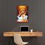 Schlafzimmer-Dekor, Maa Saraswati, Wandkunst, indischer Gott, Poster auf Leinwand, 1 Stück, Göttin, Wanddekoration, Heimdekoration für Wohnzimmer, Büro, Badezimmer, gerahmt, fertig zum Aufhängen, 40,6
